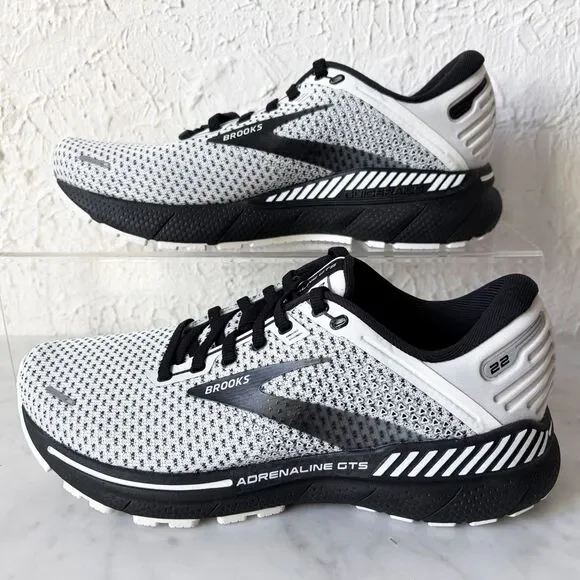 Brooks Adrenaline GTS 22 Running Shoe Women's Size 9 Sneakers White/Black - Picture 3 of 9